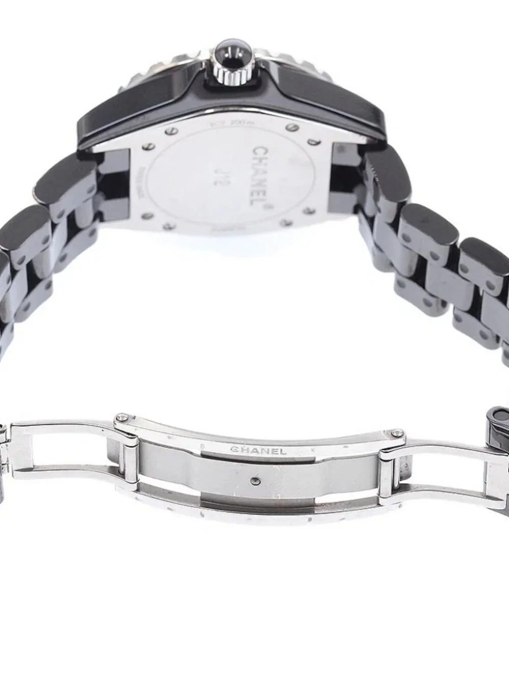 CHANEL J12 H1625 Black ceramic 33mm 12P diamond black Dial Quartz Ladies_959428